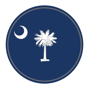 State Flag Round Reflective Decals