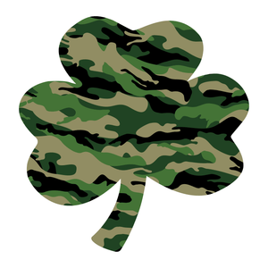 Green Woodland Camouflage Helmet Shamrock Reflective Vinyl Decals