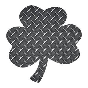 Black Diamond Plate Shamrock Reflective Vinyl Decals