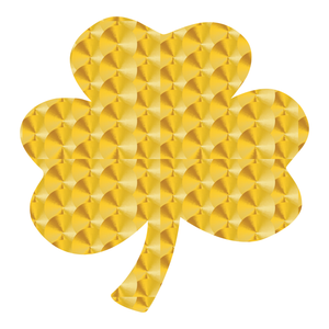 Gold Leaf Style Lucky Shamrock Reflective Decals
