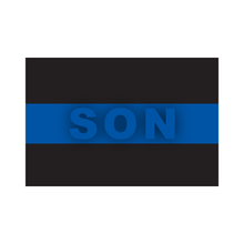 Load image into Gallery viewer, Thin Blue Line Flag Family Member Reflective Decals