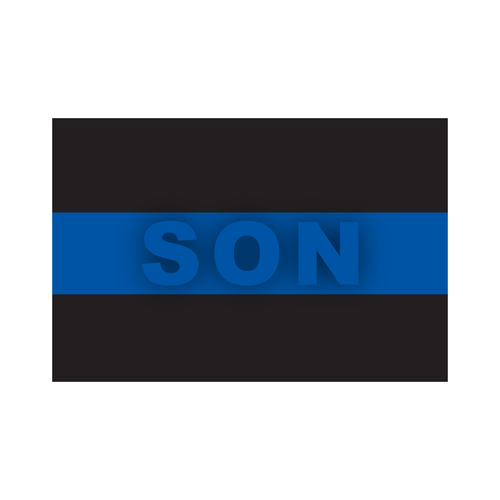 Thin Blue Line Flag Family Member Reflective Decals