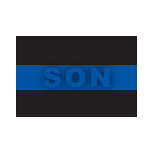 Thin Blue Line Flag Family Member Reflective Decals