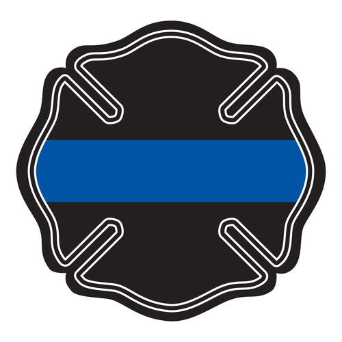 Thin Blue Line Maltese Cross Reflective Decals