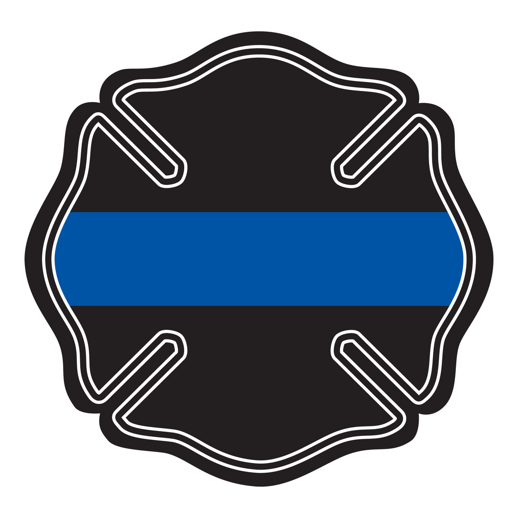 Thin Blue Line Maltese Cross Reflective Decals