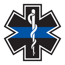Load image into Gallery viewer, Thin Blue Line Star Of Life Reflective Decals