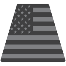 Load image into Gallery viewer, Reflective Vinyl Fire Helmet standard sized Tetrahedron Trapezoid with Subdued USA Flag Background
