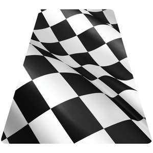 Checkered Flag Helmet Tetrahedron Reflective Decals - Fire Safety Decals