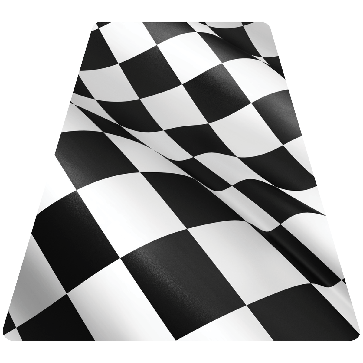 Checkered Flag Helmet Tetrahedron Reflective Decals – Fire Safety Decals