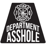 Department Asshole Helmet Tetrahedron Reflective Decals - Fire Safety Decals