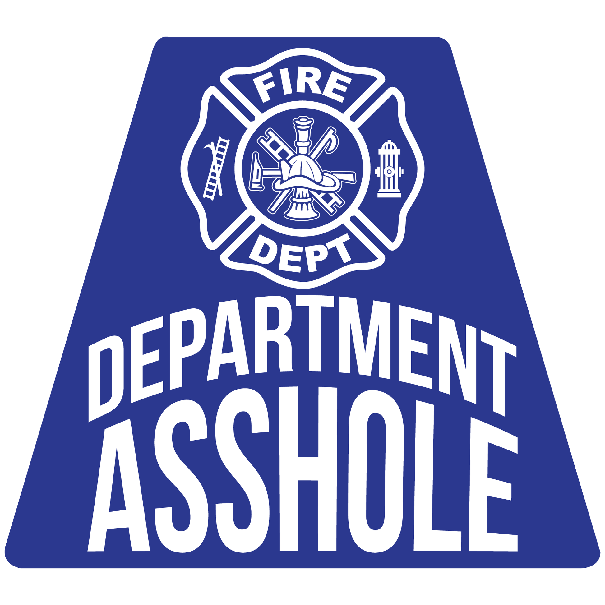 Department Asshole Helmet Tetrahedron Reflective Decals - Fire Safety Decals