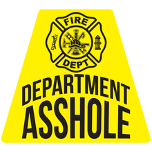Load image into Gallery viewer, Department Asshole Helmet Tetrahedron Reflective Decals - Fire Safety Decals