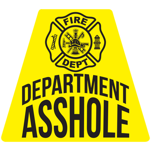 Department Asshole Helmet Tetrahedron Reflective Decals - Fire Safety Decals