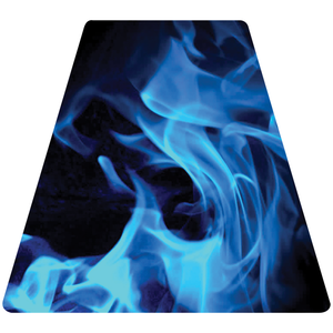 Blue Fire Helmet Tetrahedron Reflective Vinyl Decal