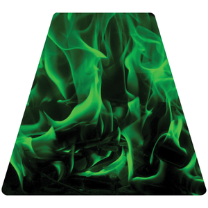 Green Fire Helmet Tetrahedron Reflective Vinyl Decal