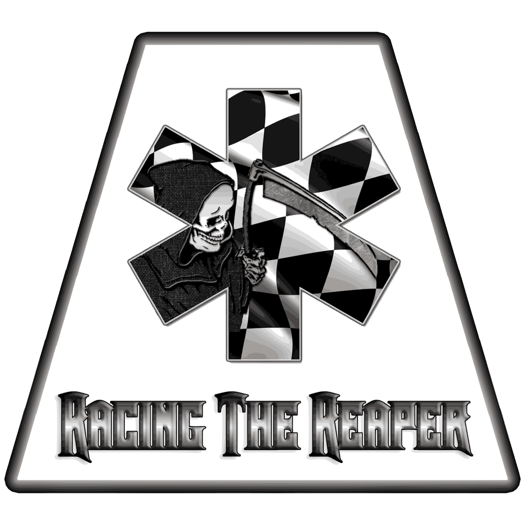 Racing The Reaper Helmet Tetrahedrons