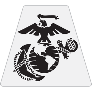 US Marine Corps Eagle Globe Anchor Helmet Tetrahedron Reflective Decals - Fire Safety Decals