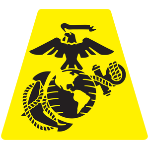 US Marine Corps Eagle Globe Anchor Helmet Tetrahedron Reflective Decals - Fire Safety Decals