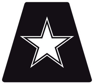 US Army Star Helmet Tetrahedron Reflective Decals