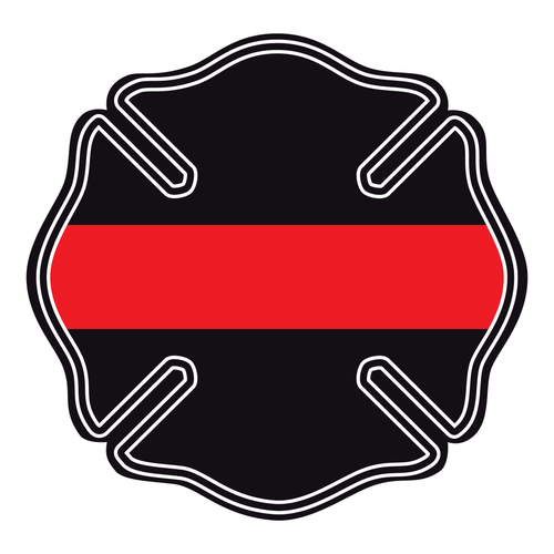 Thin Red Line Maltese Cross Reflective Decals