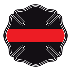 Thin Red Line Maltese Cross Reflective Decals