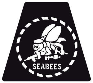 US Navy SeaBees  Helmet Tetrahedron Reflective Decals