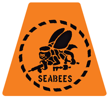 Load image into Gallery viewer, US Navy SeaBees  Helmet Tetrahedron Reflective Decals