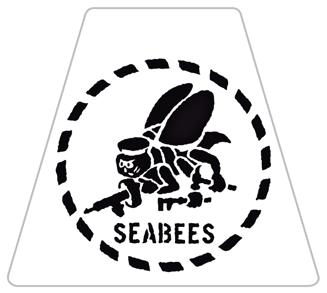 US Navy SeaBees  Helmet Tetrahedron Reflective Decals