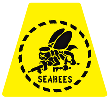 Load image into Gallery viewer, US Navy SeaBees  Helmet Tetrahedron Reflective Decals